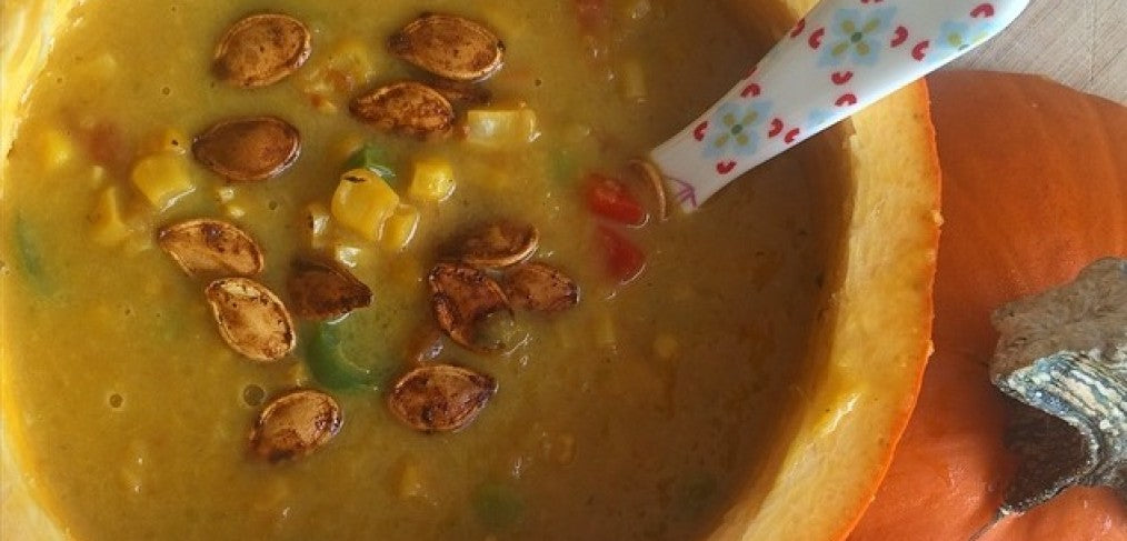 Healthy Eating = Healthy Skin.  Our Perfect Fall Pumpkin Curry Soup Recipe!